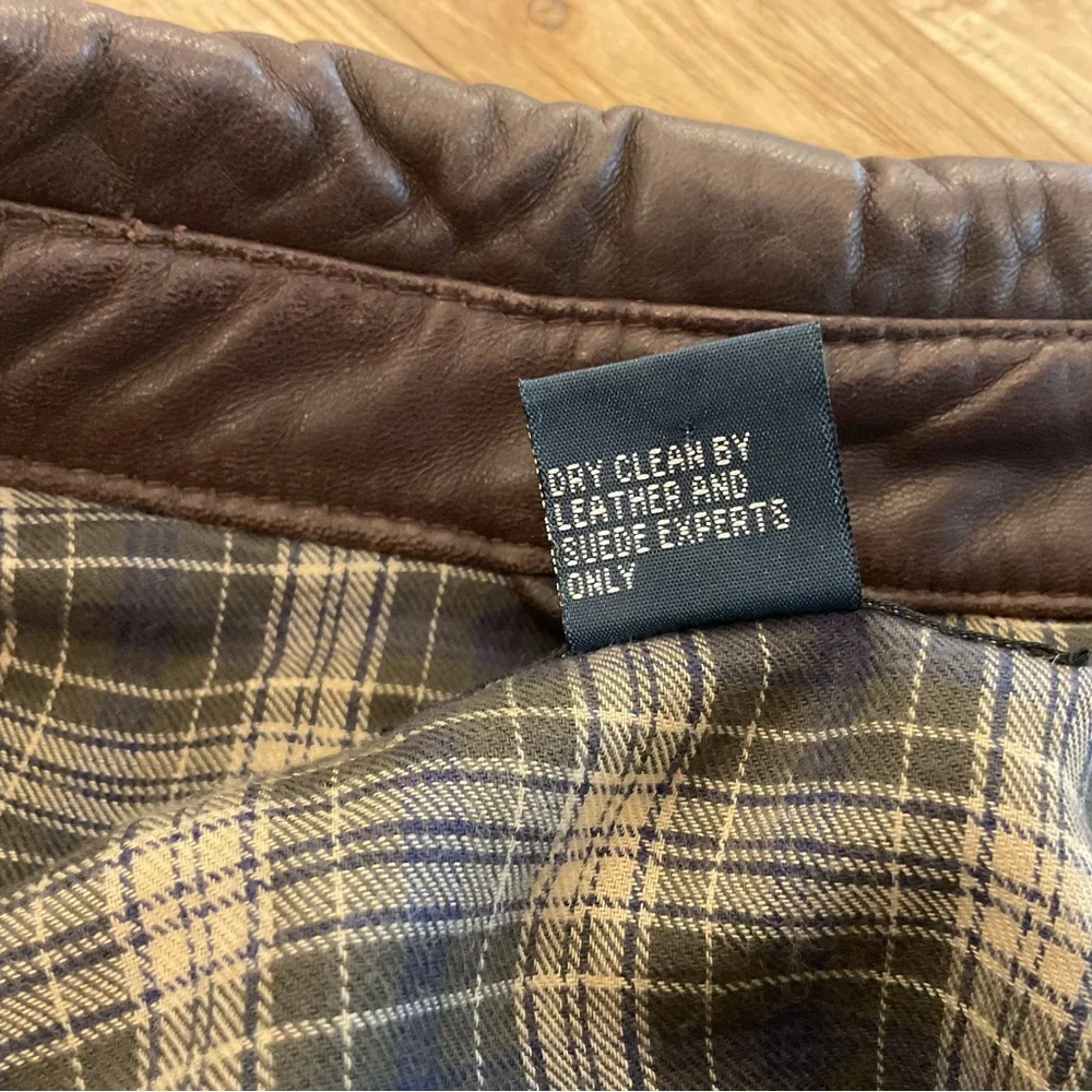 Polo by Ralph Lauren Men’s Brown Leather Jacket - Picture 8 of 9